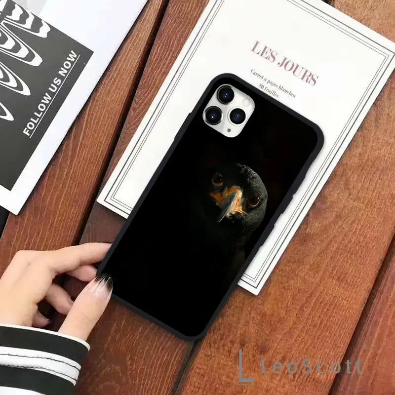

Owl cute indifferent feather Phone Case for iPhone 11 12 pro XS MAX 8 7 6 6S Plus X 5S SE 2020 XR Soft silicone