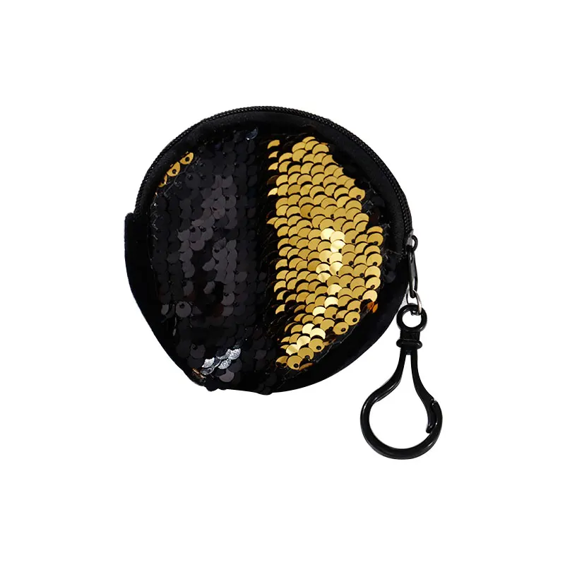 Новый модный кошелек с блестками для монет девушек блестящий цветной клатч на