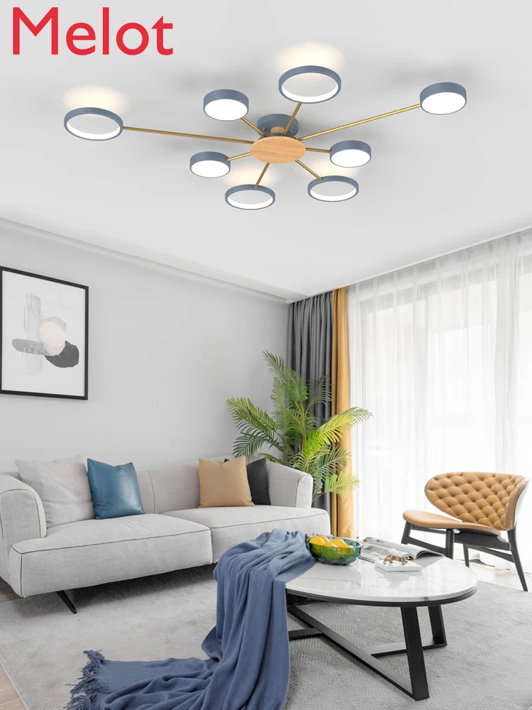

Nordic LED Ceiling Lamp in the Living Room Simple Modern Light Luxury Elegant Home 2021 New Whole House Lighting Package