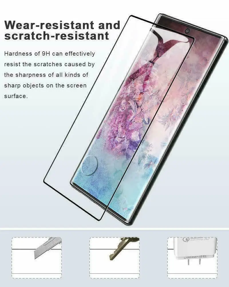 3D полное покрытие из закаленного стекла для samsung Galaxy Note 10 Plus Защита экрана для samsung Note 10 защитная пленка