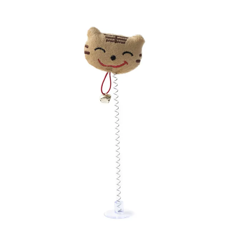 

1 Pc Pet Cartoon Christmas Cat Toy Spring Sucker Bell Sound