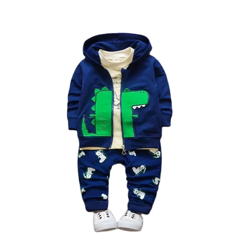 Осенне-зимние комплекты одежды для маленьких мальчиков хлопковые костюмы с