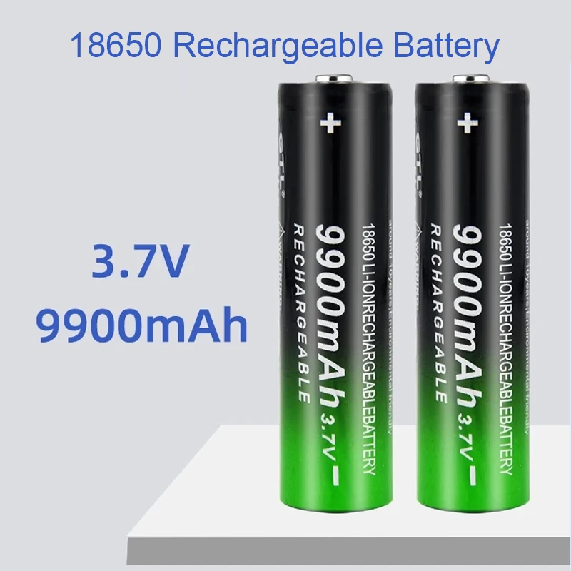 Зарядное устройство USB 3 7 9900 в 18650 мА/ч + Перезаряжаемая аккумуляторная батарея для