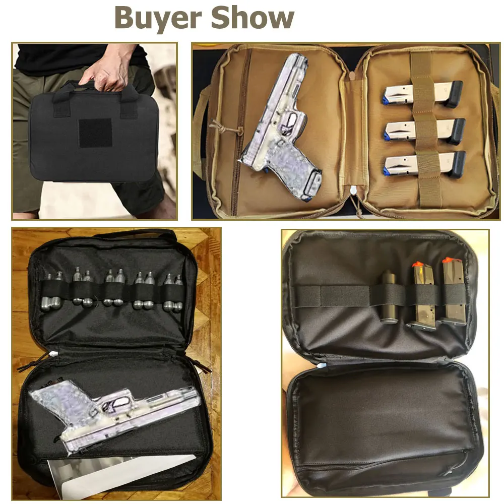 

Tactical Gun Bag Case Hunting Rifle Holster with Magazine Pouch Portable Padded Handgun Holder for Gun Protection Pistol Holster