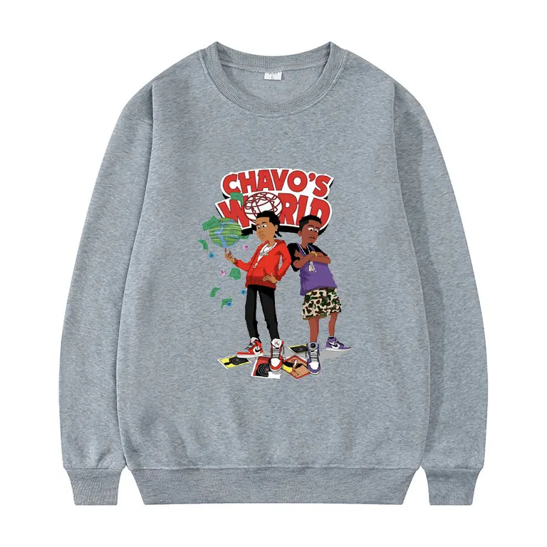 

Rapper Chief Keef Hipster Pattern Sweatshirt Ghavos Worid Letter Print Pullover Women Fashion Sportswear Men Cotton Sweatshirts