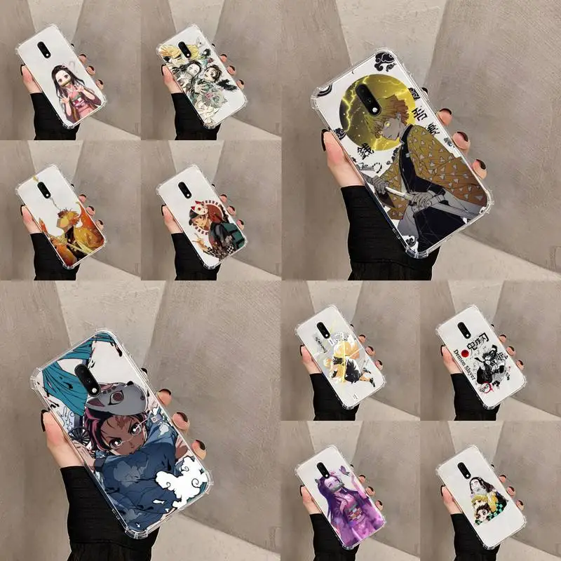 

Demon Slayer Kimetsu No Yaiba Phone Case Transparent For OnePlus MEIZU MEITU M 7 8 9 16 17 T PRO XS moible bag
