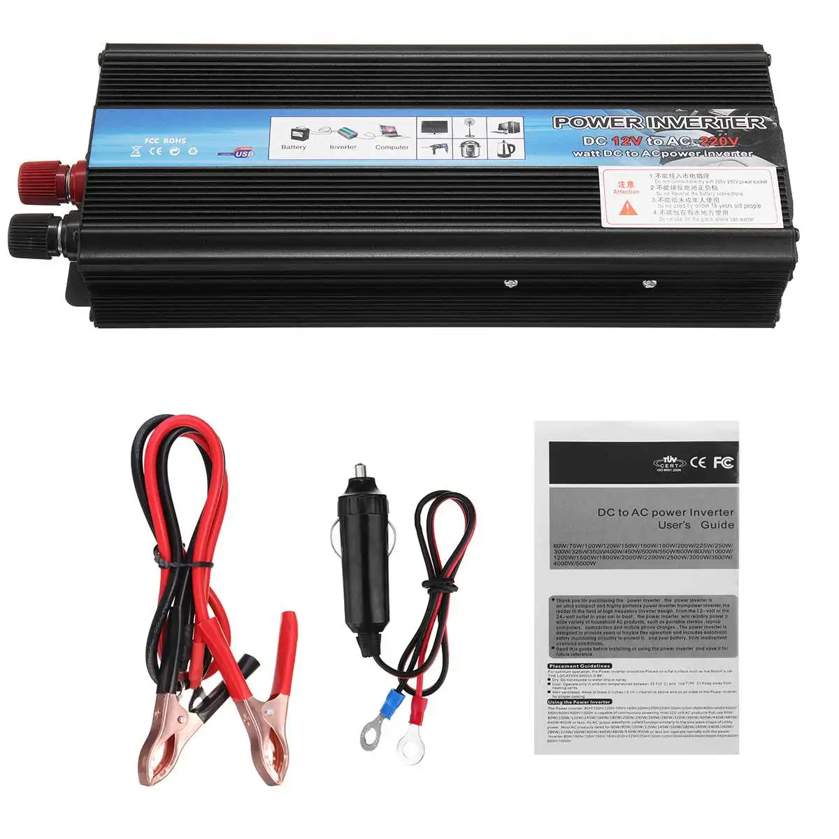 

Car Inverter 12V 220V 5000W Pe ak Car Power Inverter Voltage Transformer Converter 12V To 220V Modified sine wave Solar Inversor