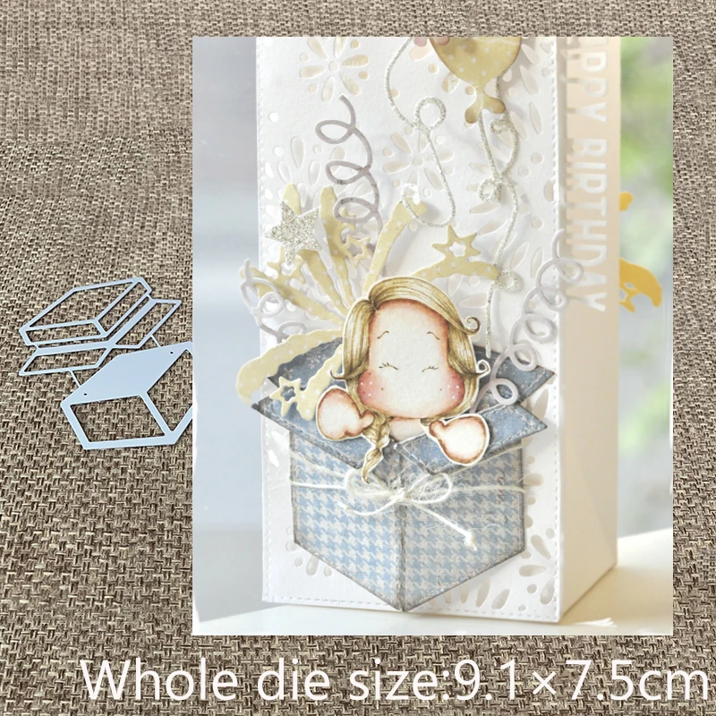 Новый дизайн металлические высечки милая Подарочная коробка украшение для