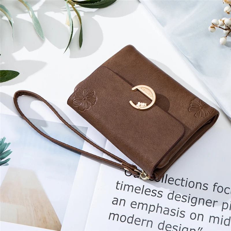 

New Fashion Woman Short Purses Pu Leather Floral Printed Female Wallet Fresh Card Holder Coin Money Bag Soft Ladies Wallet