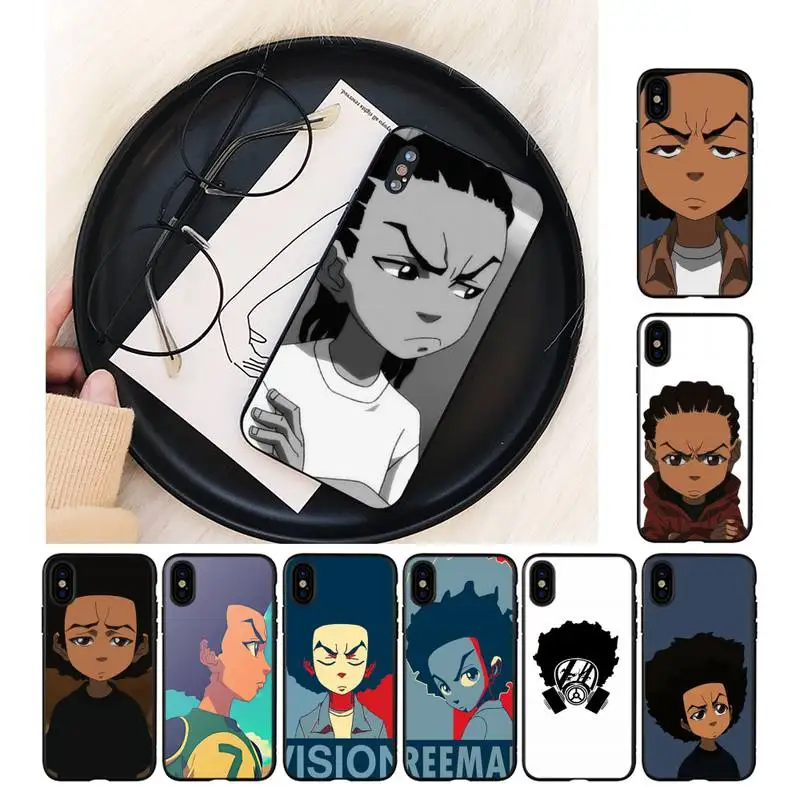 

Huey Freeman Boondocks Phone Case For iPhone 11 8 7 6 6S Plus X XS MAX 5 5S SE 2020 XR 11 pro DIY Custom Cover