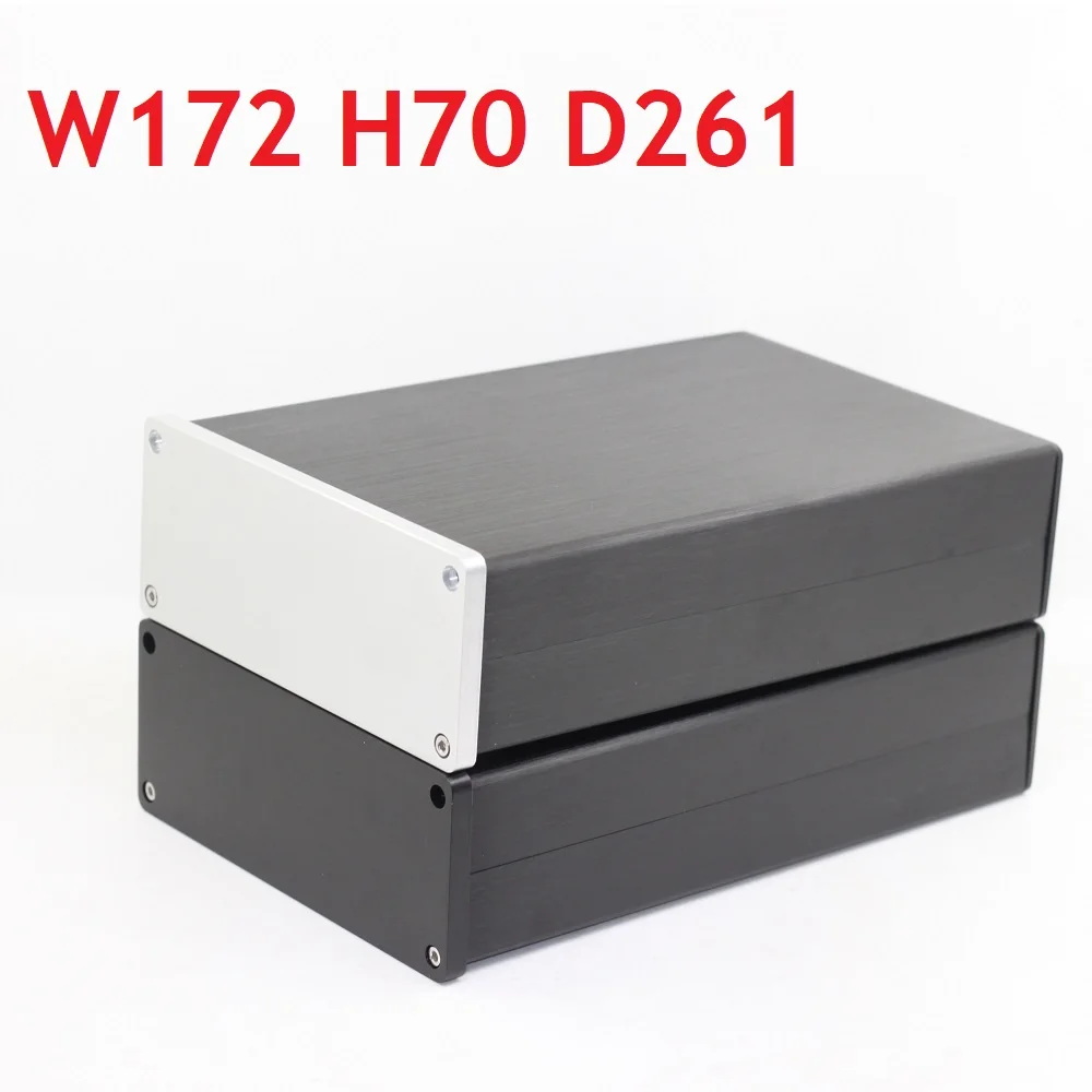 

W172 H70 L261 Power Amplifier Housing Supply Chassis Preamp Enclosure DAC Decoder Shell DIY Aluminum Box Headphone Amp Case PSU