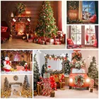 Рождественский Декор дерево камин подарки фотография фоны виниловые фоны для фотостудии Фотофон дети портрет Вечерние