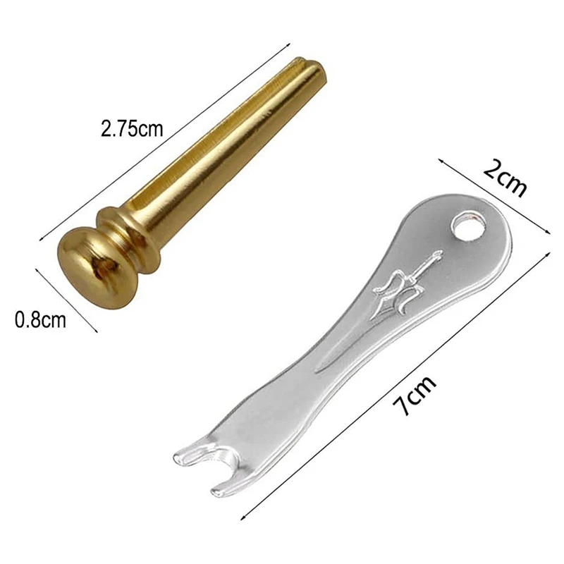 

6Pcs Brass Endpin for Acoustic Guitar with Guitar Bridge Pin Puller & 1set Adjustable Microphone Stand with Blowout