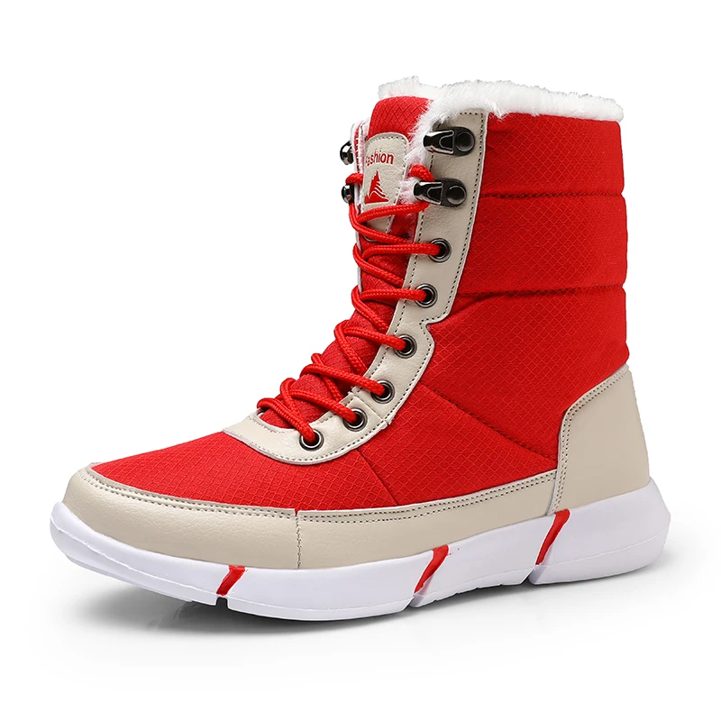 2019 New Fashion Winter Men Boots Waterproof Snow Fur Warm Shoes Non Slip Ankle Footwear Male Lightweight Plus Size | Обувь