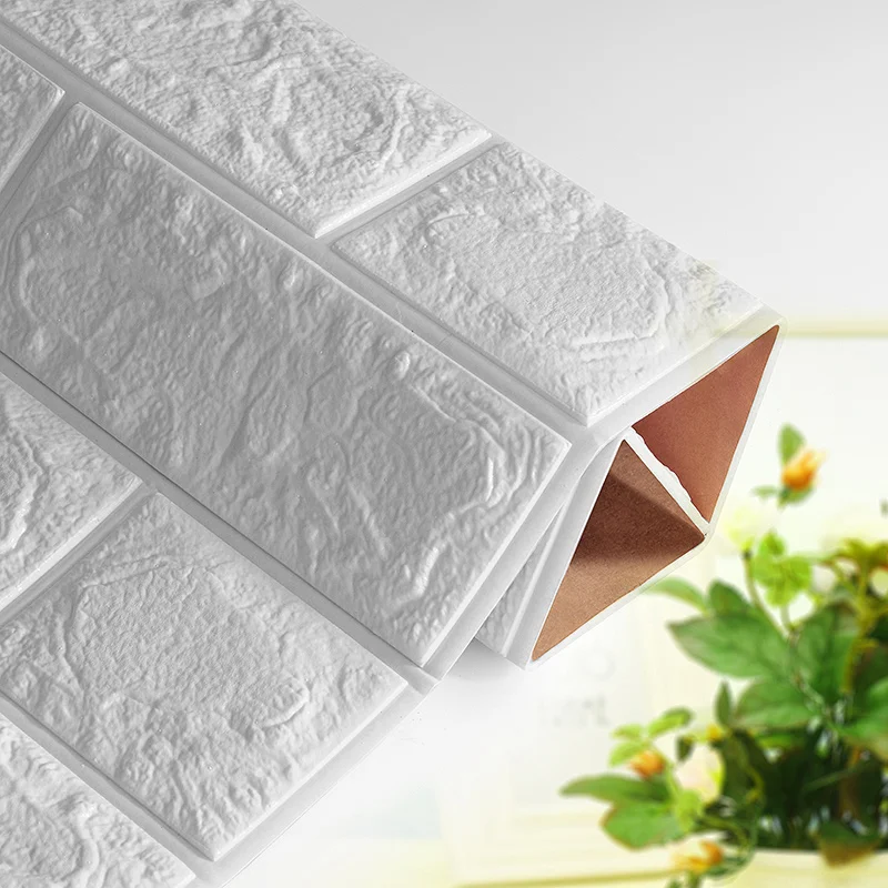 

3D Self adhesive Waterproof Wallpapers 60*30*0.8cm TV Background Brick Wall Sticker Living Room Bedroom Decorative Stickers