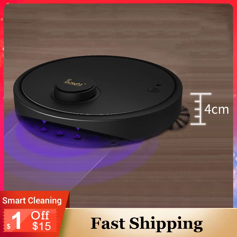 

Умный беспроводной робот-пылесос 3-в-1, перезаряжаемый пылесос для сухой и влажной уборки пола