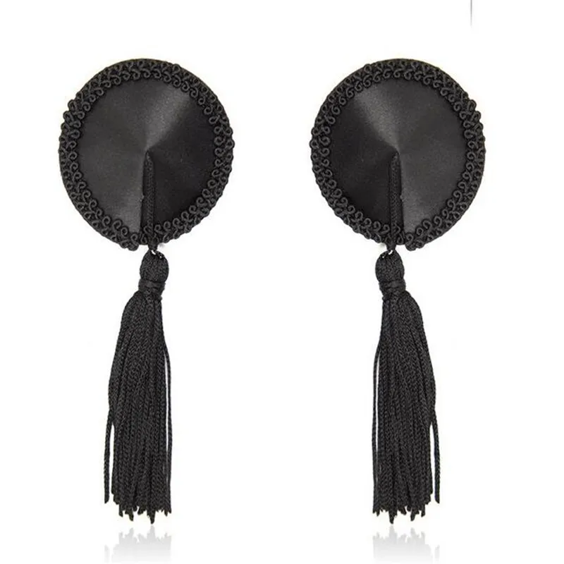 Новые кружевные силиконовые наклейки на соски с кисточками фетиш одежда