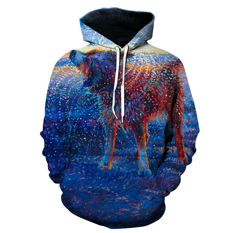 

The latest design bear hunter 3D printed men's hoodie Harajuku fashion sweatshirt unisex casual spring and autumn pullover