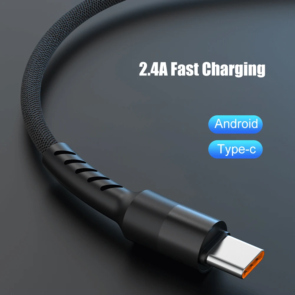 Кабель USB Type C для Samsung S10 S9 2.4A Быстрый кабель зарядки Быстрая зарядка Huawei P30 Xiaomi Micro