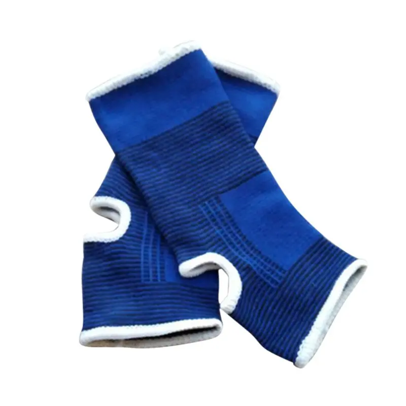 

1 Pair Blue Elastic Foot Support Brace Compression Relief Pain Care Sports Sleeve Breathable Pads For Ankle
