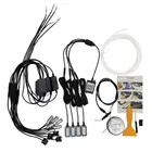 Автомобильный RGB-светильник 14 в 1, оптоволоконный светильник s цветов, декоративные лампы для создания атмосферы в салоне автомобиля светильник с управлением через приложение