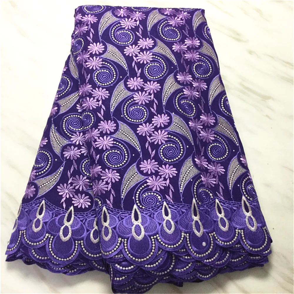 

African Dry Lace Fabric With Stones Hot selling Swiss Voile Lace In Switzerland For Wedding Party Dress Materials Sewing V681