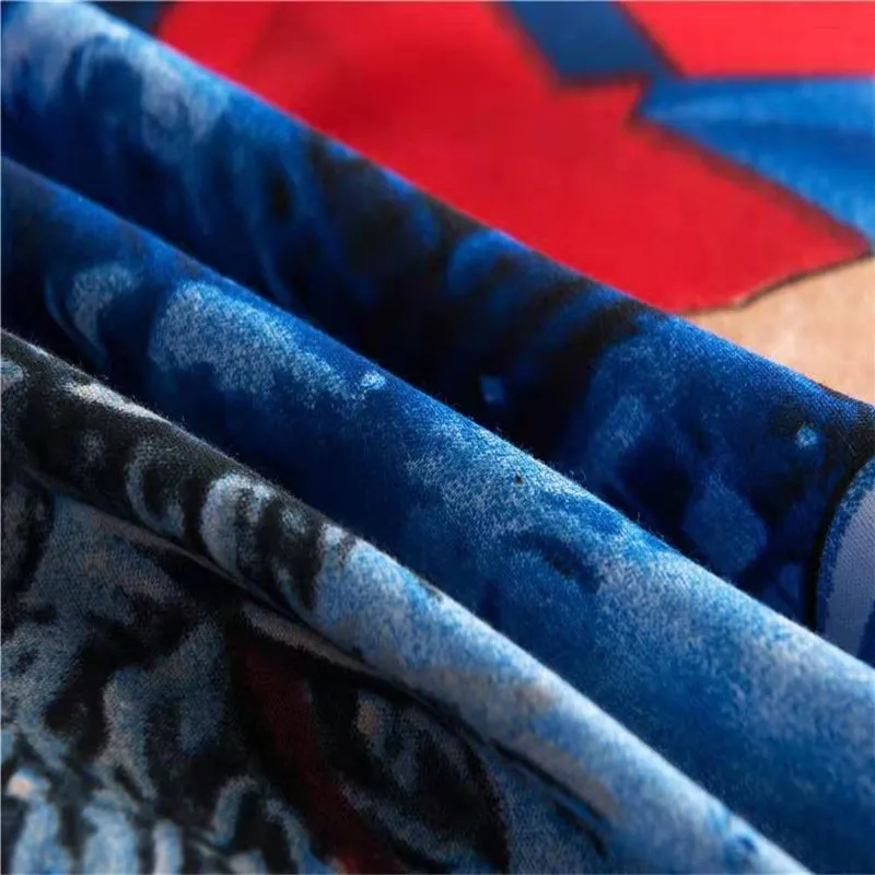 Рождественское постельное белье с 3D рисунком красный комплект пододеяльников