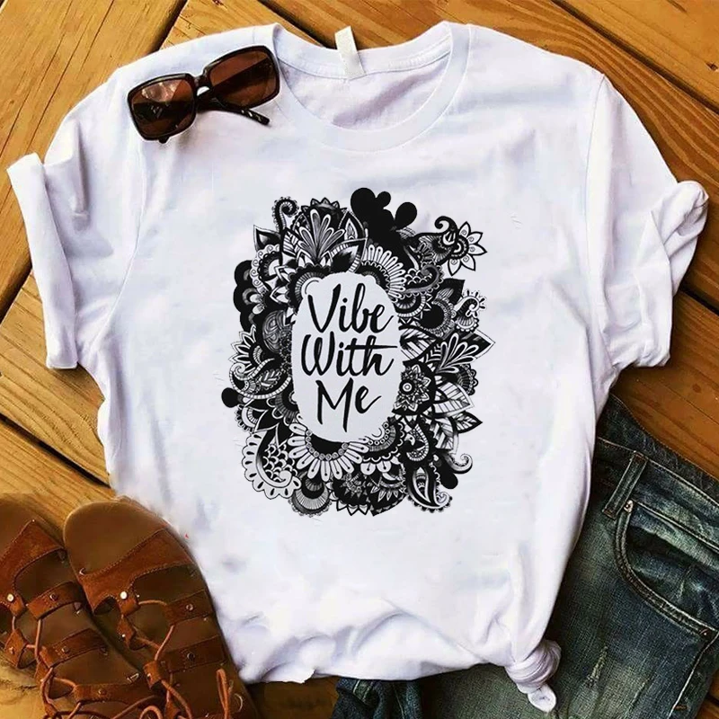 

Women Lady T Shirt Hand Eye Floral Printed Tshirt Ladies Short Sleeve Loose Tee Shirt Women Female Tops Clothes Graphic T-shirt
