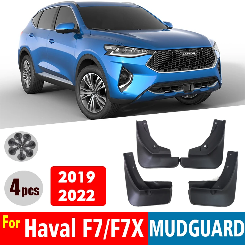 

FOR Haval F7 F7X 2019-2022 Mudguard Fender Mud Flap Guard Splash Mudflaps Mudguards Car Accessories Auto Styline Front Rear 4pcs