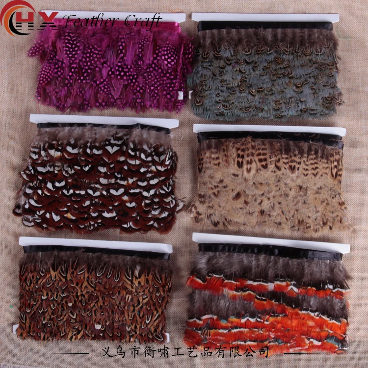 Натуральные перья фазана отделка Лента с бахромой атласной лентой швейные