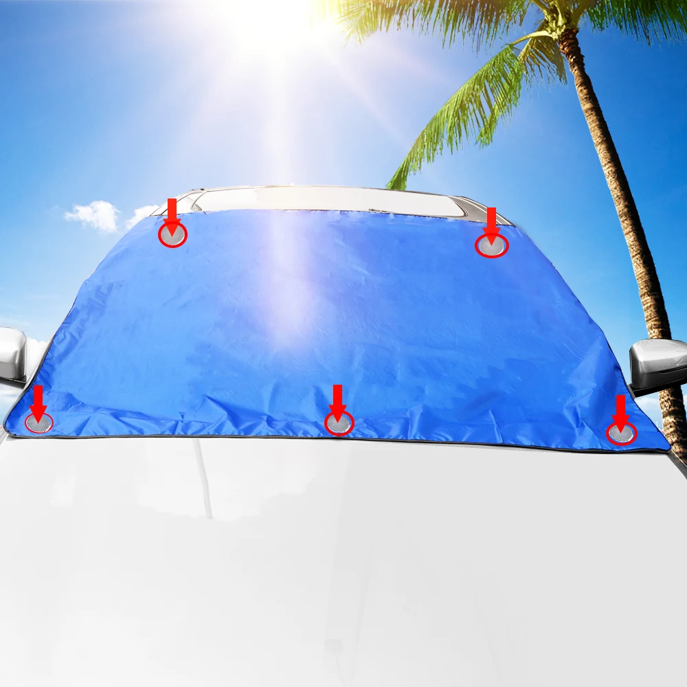 

1pcs Car Windshield Snow Sun Shade Waterproof Protector Cover Car Front Windscreen Cover Automobile Magnetic Sunshade Cover