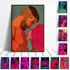 Сексуальные обнаженные женщины мужчины влюбленные холст картины абстрактное обнаженное тело сексуальные постеры и принты бондаж Настенная картина для декора спальни