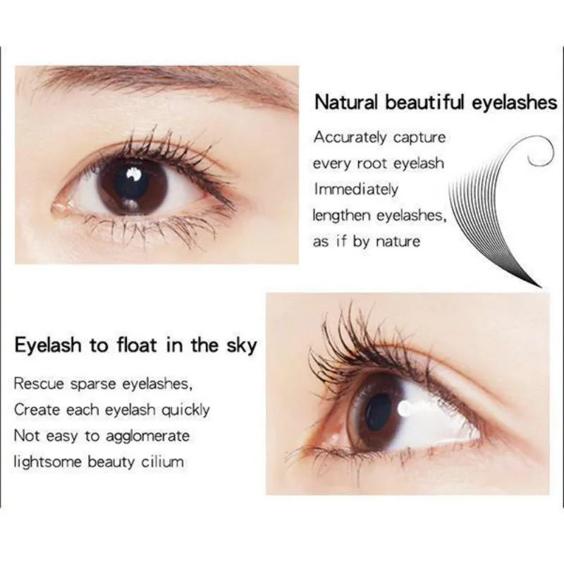 Тушь для наращивания ресниц 4D шелковая тушь из черного волокна быстросохнущая