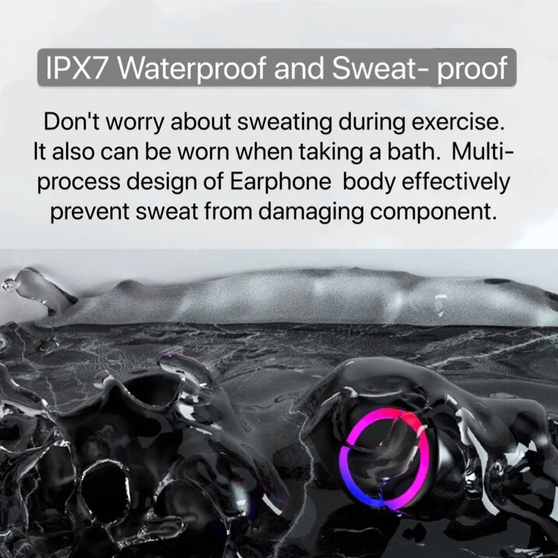 

On Sale LED Display TWS Bluetooth Headphones Wireless Touch Control Earphones With Sports Waterproof Mic