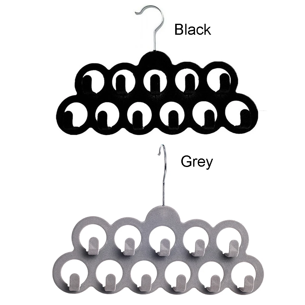 Вешалка для одежды вешалка шарфов с 11 отверстиями 2 шт. компактная Нескользящая