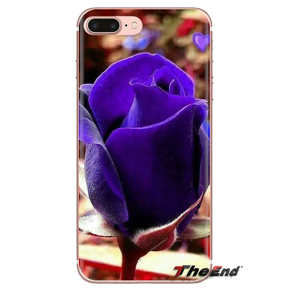 Transparent Soft Shell Covers Life And Beauty purple rose For iPod Touch Apple iPhone 4 4S 5 5S SE 5C 6 6S 7 8 X XR XS Plus MAX |