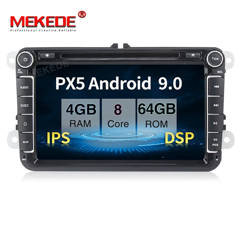 8 &quot2din 4 Гб 64 ГБ Android 9 0 Автомобильный мультимедийный плеер для VW Skoda Octavia golf 5 6 touran
