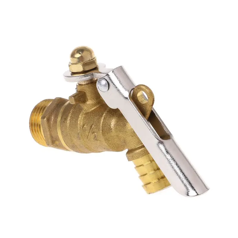 

1/2\" Garden Outdoor Brass Faucet Public Places Lockable Water Tap Single Hole D7YE