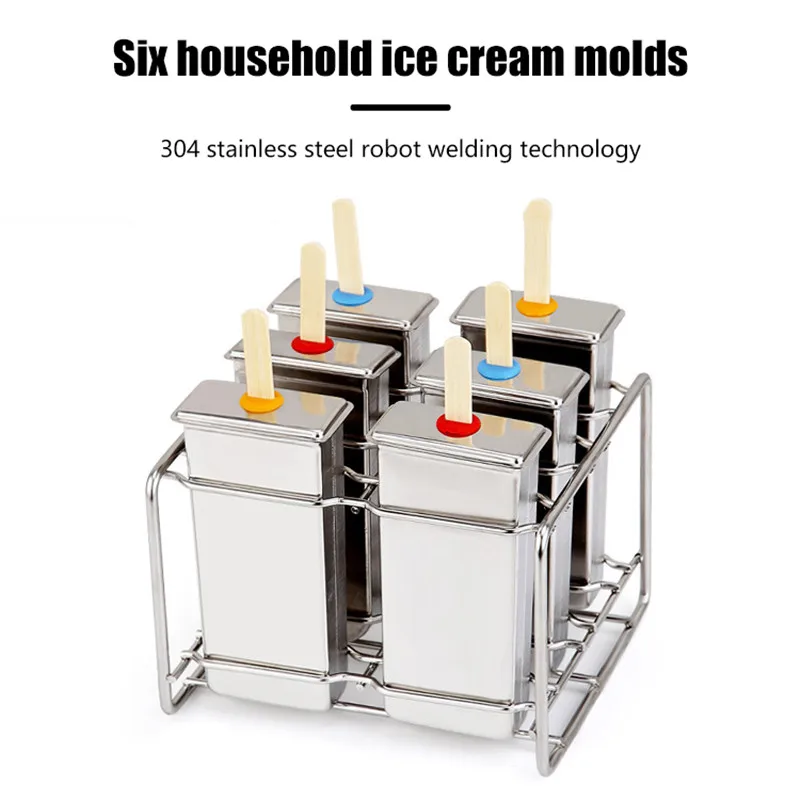 6 шт. форма для мороженого из нержавеющей стали| |