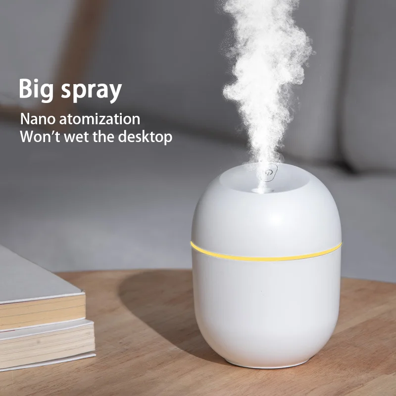 

Ultrasonic Air Humidifer 3-In-1 Mini Portable Fan Night Light Usb Diffuser Desktop Car Humidifier Adjustable Mute Large Capacity