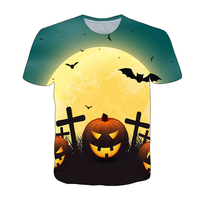

Summer New Children T-Shirt Children Like Halloween Pumpkin T-Shirt Boy Animation Cartoon T-Shirt 4-14 Years Old
