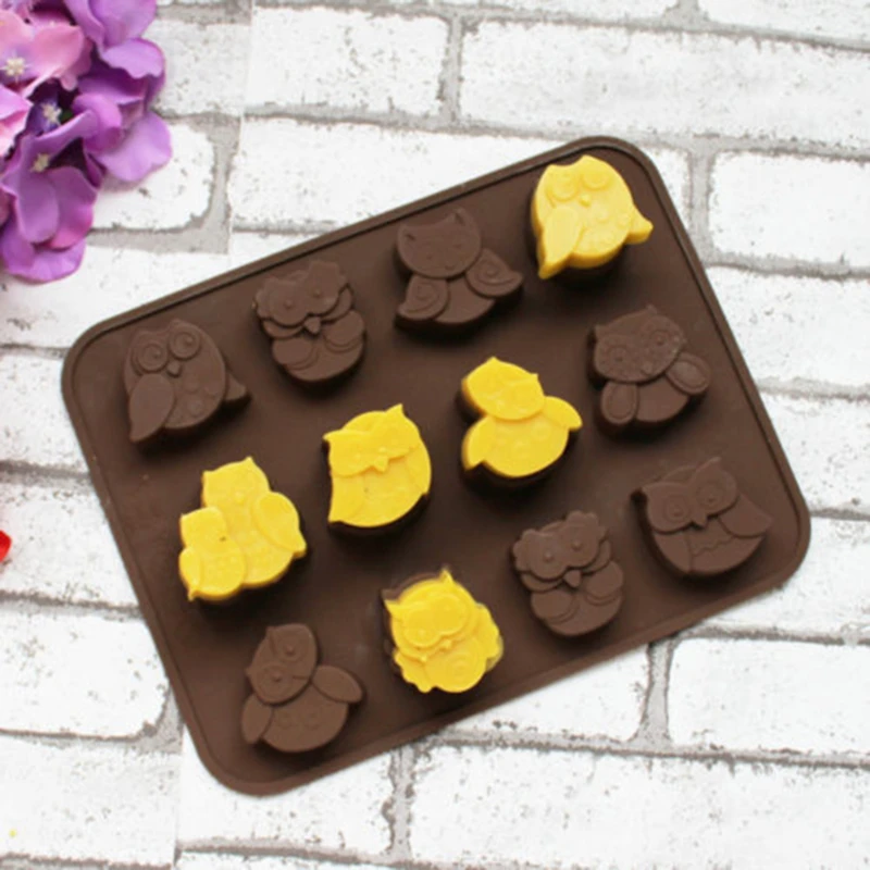 Силиконовые формы для шоколада различные Совы 3D инструменты выпечки форма желе