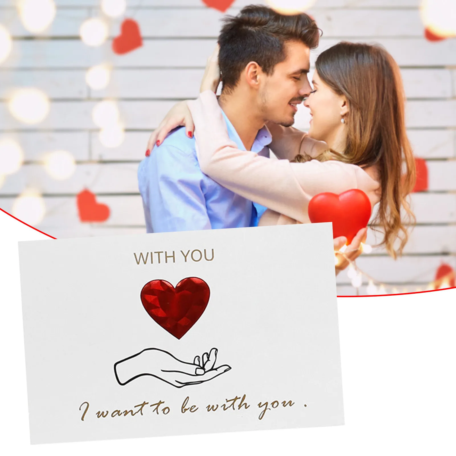 

Hold you in the palm of your hand Personalized handmade DIY love greeting card invitation card With envelope