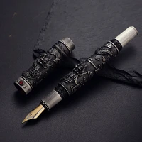 jinhao vintage luxurious dragon fountain pen metal calligraphy pens for writing 0 5mm nib heavy pen office signature stationery