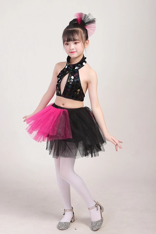 Детское джазовое платье пачка с блестками и бабочкой|Балет| |
