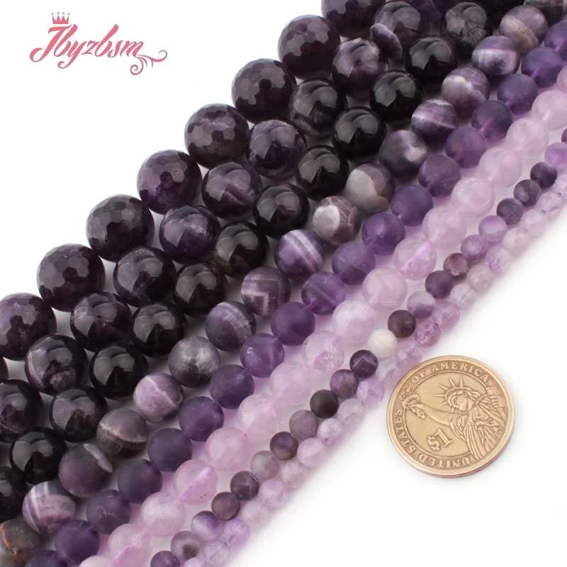 Круглые бусины из кварца с гладкой огранкой и морозом россыпью натурального