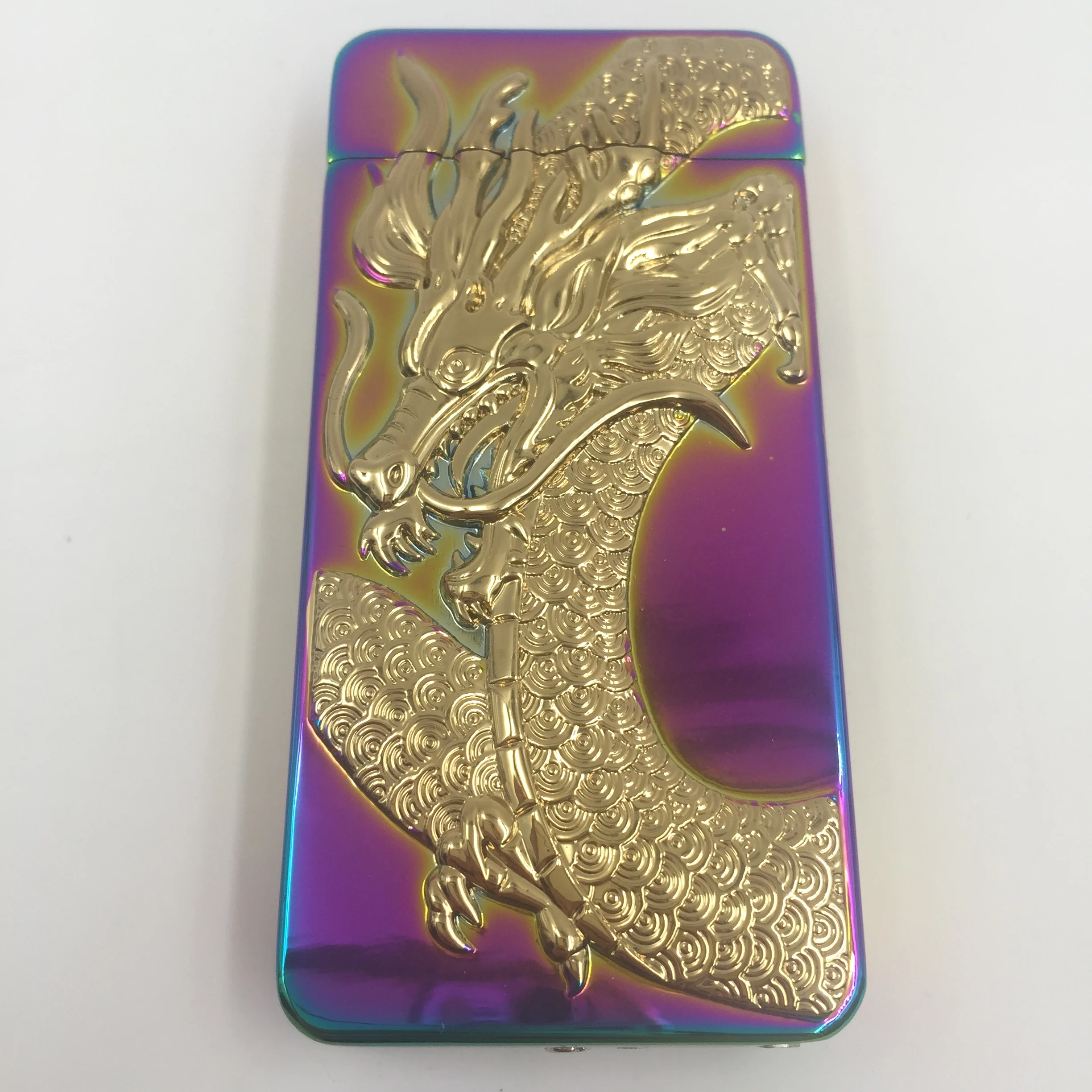 Новейшая электронная Usb зарядка двойная дуговая Зажигалка плазменный электронный импульсный Зажигалка китайский Дракон Форма зажигалка