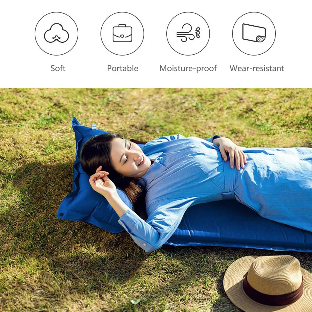 Xiaomi Zaofeng наружная одинарная Автоматическая надувная подушка походная Подушка для сна коврик быстрое наполнение увлажнитель воздуха-защита для сна