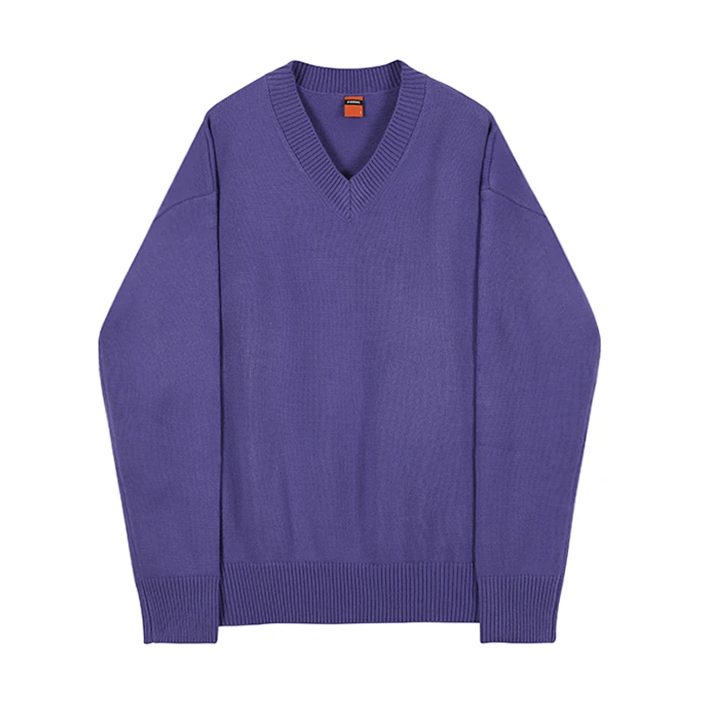 

IEFB men's wear autumn and winter new sweater casual basic V-neck kintted tops Korean fashion loose warm clothes trendy 9Y4233