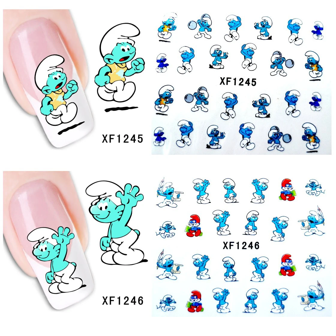 5 Sheet/lot DIY Cheap Nail Art Water Sticker Manicure Design 3D Cartoon Elf Stickers Transfer Decals Tips Foil | Красота и здоровье